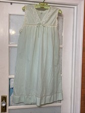 Vintage Komar Cream Floral Cotton Nightgown / Robe with Lace Trim