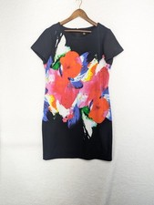 Voir Voir Black and White Sleeveless Sheath Dress with Rosette Floral Neckline, Size 12 — listing 3