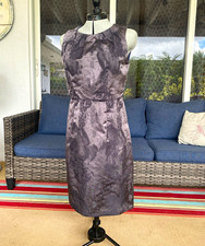 LOFT Outlet Women's Black Floral Print Dress, Size L — listing 6