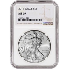 2016 American Silver Eagle 1 oz .999 Fine Silver Bullion Coin
