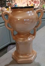 Vintage Czech Lustreware Twin-Handled Urn Vase — listing 5
