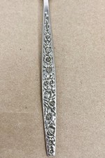 Vintage Silverplate Serving Spoon with Floral Handle