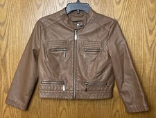 Dollhouse Outerwear Red & Black Plaid Tweed Faux Leather Moto Jacket, Size XL