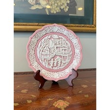 Bisque Porcelain Neoclassical Relief Plaque - Bacchante and Cupid with Grapes — listing 3