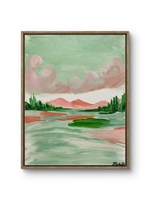 Original Expressionist Pastel Painting of a Yellow House Among Bare Trees, Framed — listing 6