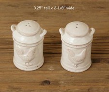 Vintage Porcelain Rooster & Hen Figural Salt and Pepper Shakers — listing 2