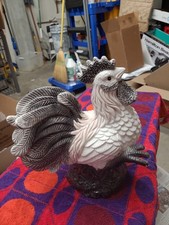 Ceramic Round-Belly Rooster Figurine with Red Comb — listing 3