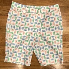 Talbots Woman Khaki Belted Pleated Shorts, Size 18W, NWT — listing 4
