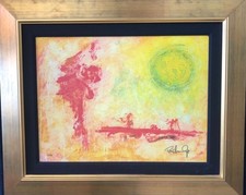 Signed KISS-Themed Fantasy Pin-Up Art Print (Female KISS Members, Post-Apocalyptic Scene), Hand-Signed by Artist — listing 2