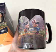 Thomas Kinkade Disney Mickey & Minnie Sweetheart Bridge Morphing Mug — listing 3