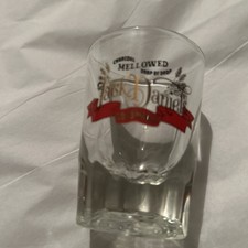 Jack Daniel's Whiskey Round Shot Glass, Clear with Black & Gold Logo, 2.75" Tall — listing 6