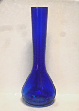 Cobalt Blue Glass Bud Vase and Small Squat Vase (Pair) — listing 4