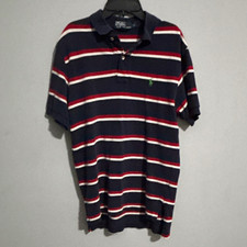 Polo Ralph Lauren Navy & Cream Vertical Stripe Short-Sleeve Polo Shirt