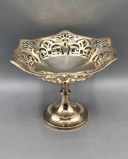 Reticulated Pierced Bonbon Nut Dish, Octagonal Floral Openwork Other maker's mark, listing 4