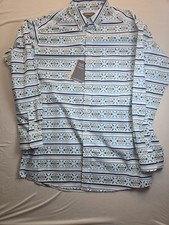 Ariat Men's Short Sleeve Button-Down Western Shirt, Teal Medallion Print, Size XXL — listing 6