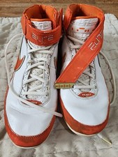Nike Air Zoom Huarache Elite High-Top Basketball Shoes - White/Orange
