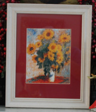 Framed Reproduction of Claude Monet 'Bouquet of Sunflowers' (1881), 32in x 38in — listing 4