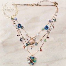 Layered Gold-Tone Butterfly Station Necklace, Double Strand — listing 5