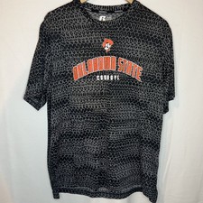 Oklahoma State University Cowboys Orange Graphic T-Shirt by Russell Athletic, Size L — listing 6