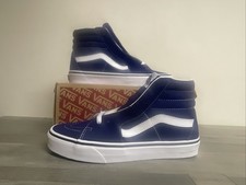 Vans Sk8-Hi Blue Suede High-Top Sneakers with 'Leave It Better Than You Found It' Sidewall — listing 4