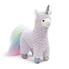 Purple Unicorn Llama Plush with Gold Horn and Star Eyes — listing 4