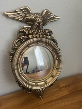 Chinese/Tibetan-Style Circular Convex Mirror with Ornate Ceramic/Stoneware Frame — listing 6