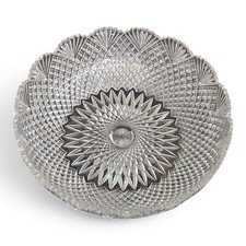 Cut Glass Low Bowl with Diamond and Thumbprint Pattern — listing 6