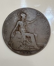 1909 Edward VII British Bronze Farthing (Darkened Finish) — listing 5