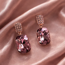 Swarovski Crystal Marquise Double-Drop Pierced Earrings — listing 3