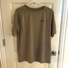 Nike Dri-FIT Athletic Cut T-Shirt, Black with Red OK Hand Graphic, Size S