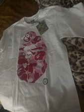 A Bathing Ape (BAPE) Classic Ape Head Logo T-Shirt White Size M — listing 5