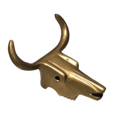 Cast Iron Texas Longhorn Steer Head Door Knocker with Lone Star — listing 3