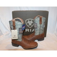 Ariat Sport Patriot Wide Square Toe Western Cowboy Boots, Distressed Brown, US Men's 12D — listing 4
