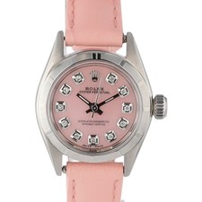 Rolex Oyster Perpetual Ladies Watch with Salmon/Pink Diamond Dial — listing 5