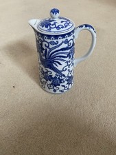 Antique Noritake Hand-Painted Chocolate Pot, White & Gold Moriage with Pink Roses