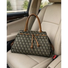 Dooney & Bourke Signature Jacquard Shoulder Bag with Front Buckle Pockets — listing 2