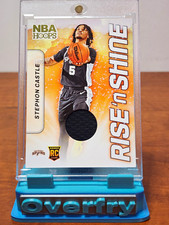 2024-25 NBA Hoops Stephon Castle Red/Blue Border Parallel Rookie Card, listing 3