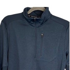 Spyder Men's Quarter-Zip Ribbed Knit Fleece Pullover, Black, Size XL — listing 6
