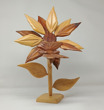 Hand-Carved Wooden Figural Bird / Bearded Figure Multi-Coin Bank or Trinket Slots There is a signature or country stamp on