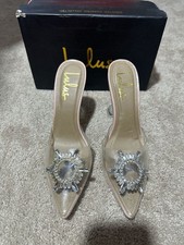 Lulus Clear PVC Rhinestone Sunburst Pointed-Toe Mule Heels — listing 3