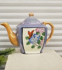 Small Ceramic Floral Teapot with Butterfly Finial — listing 2