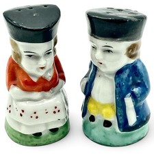 Pair of Miniature Toby / Character Jug Salt and Pepper Shakers, Elderly Man and Woman Faces Other maker's mark, listing 5