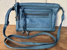 Day & Mood Distressed Leather Handbag with Woven Handle — listing 4