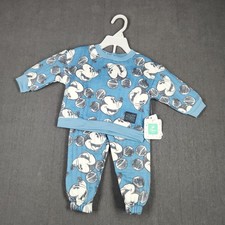 Disney Mickey Mouse Baby Boy Short-Sleeve Button-Up Shirt, Size 3 Months, Gray Allover Face Print — listing 6
