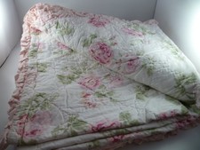 Shabby Chic Cottage Floral Cathedral Window Patchwork Quilt Set with Shams — listing 6