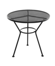 Set of 4 Vintage French-Style Wrought Iron & Woven Cane Folding Bistro Chairs with Cherub Motif — listing 2
