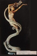 Limited Edition Bronze Sculpture of Embracing Nude Couple with Flowing Hair on Marble Base — listing 4
