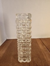 Heavy Square Clear Glass Bud Vase with Thick Cased Base — listing 4