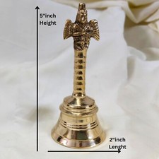 brass bell cross Vintage Brass Hand Bell with Religious Cross Motifs — listing 6