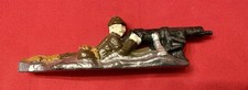 Lot of 5 WWI-Era Lead Toy Soldiers, Marching & Advancing Infantry Figures — listing 5